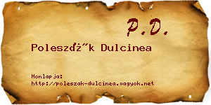 Poleszák Dulcinea névjegykártya